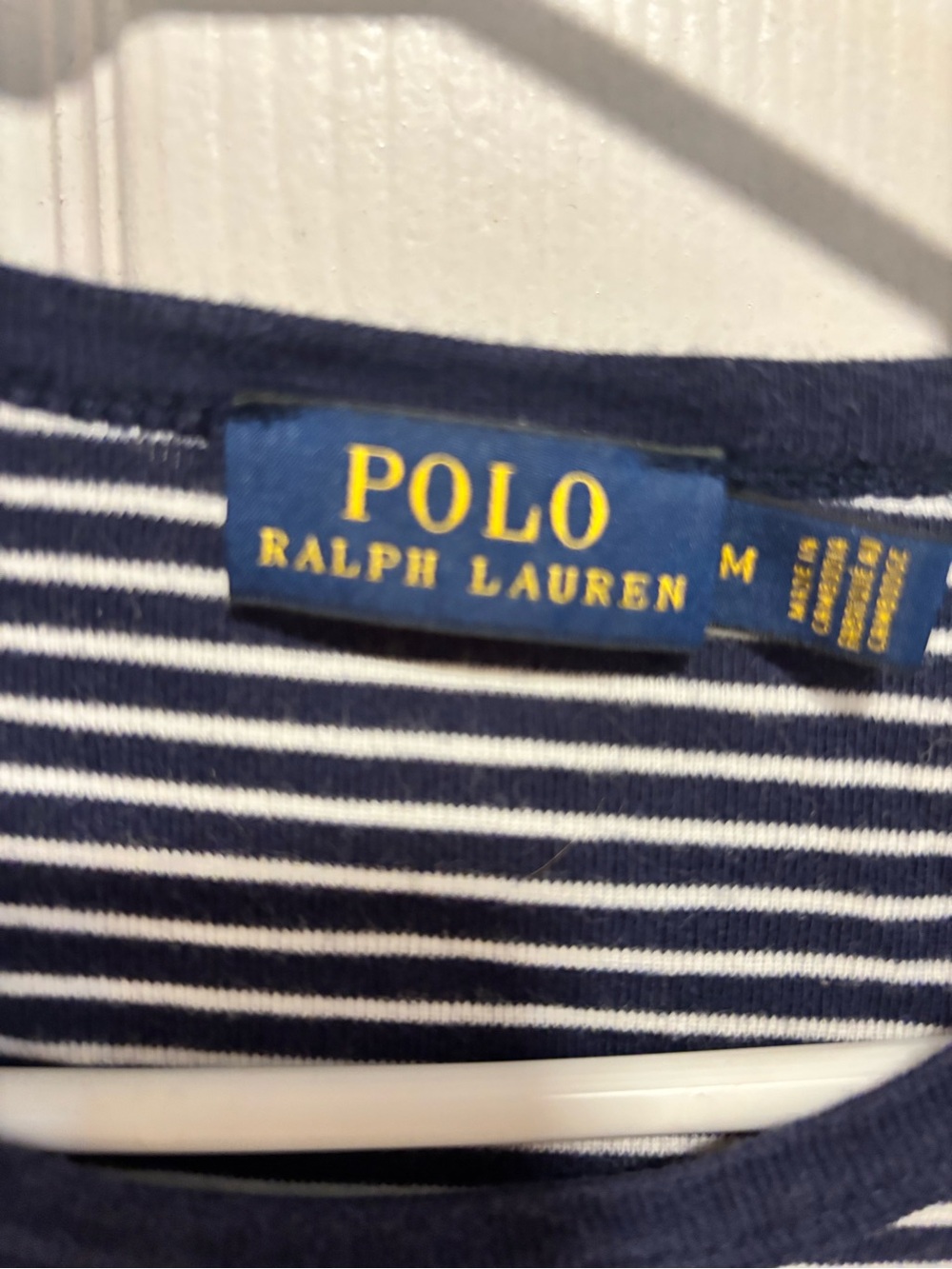 Polo by Ralph Lauren Navy and White Striped Tee